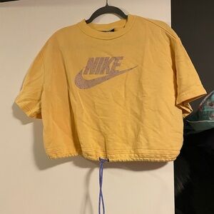 Nike Mustard Yellow Tee with Lavender Logo
